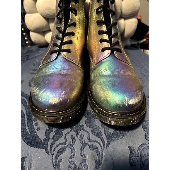 Dr Martens Holographic Rainbow Zip Lace Up Size 7/EU 38 - Picture 5 of 7